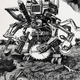Illustration for article titled Stylized Greenpeace posters pit David against mecha-monster Goliaths